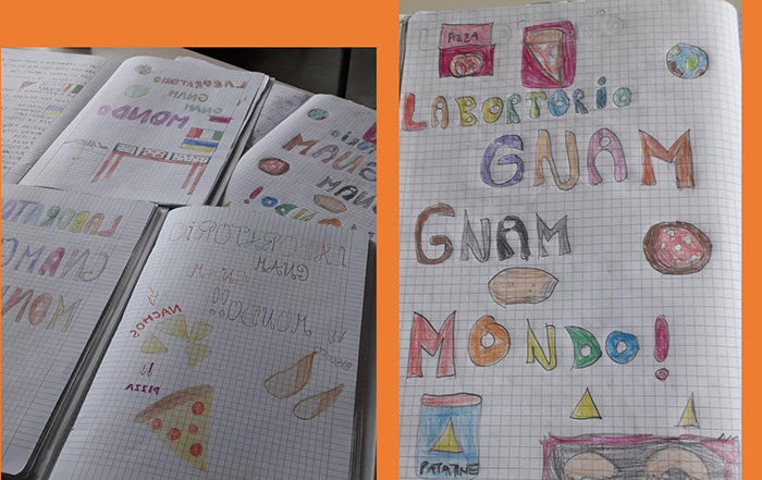 elaborato creato dai bambini per progetto Gnam gnam Mondo